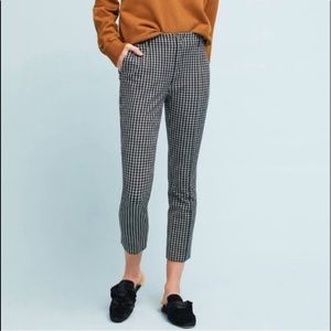 Anthropologie The Essential Slim Plaid Trousers
